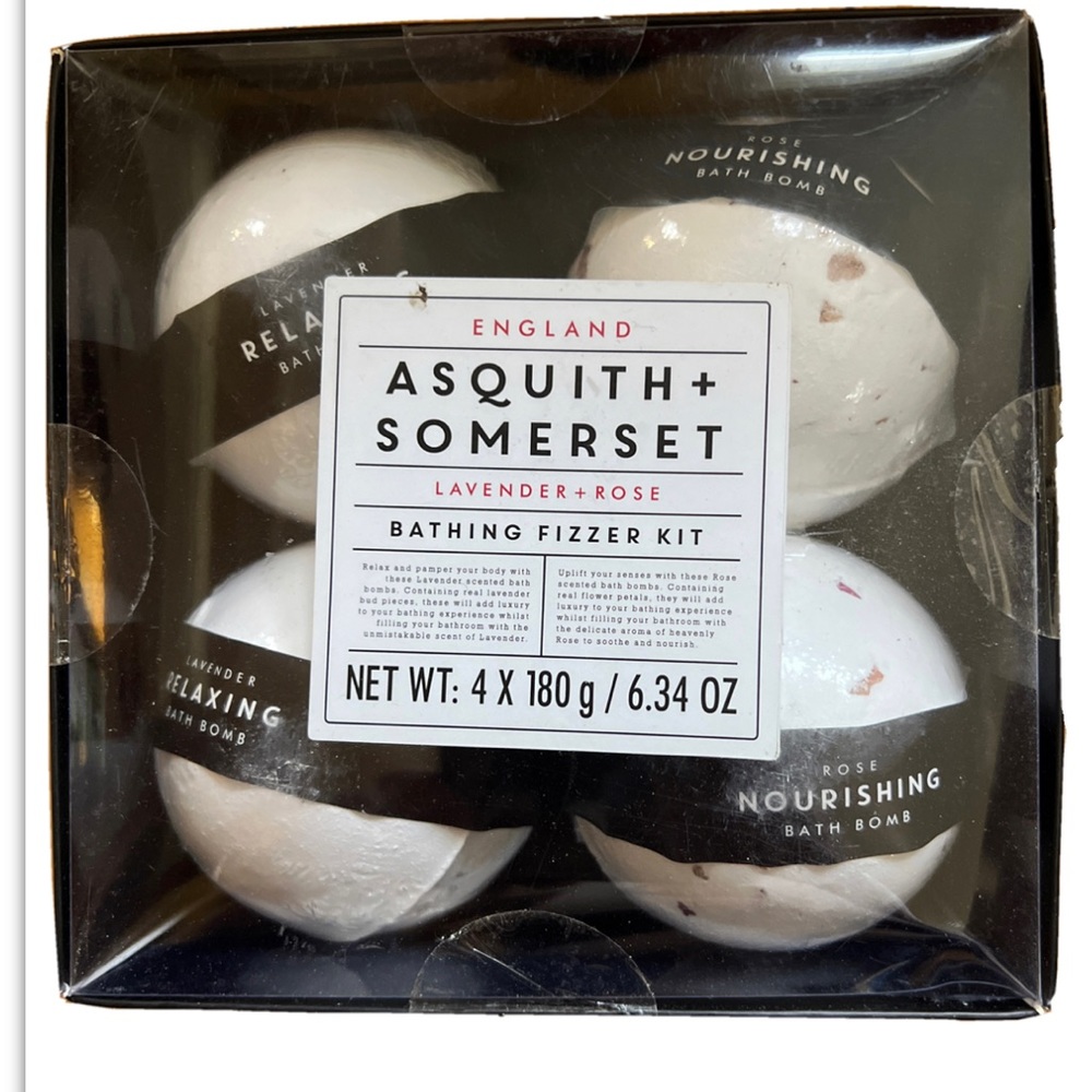 Asquish + Somerset Lavender + Rose Bath Fizzers. New.